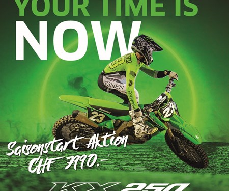 Kawasaki KX250 MY23 Saisonstart Aktion
