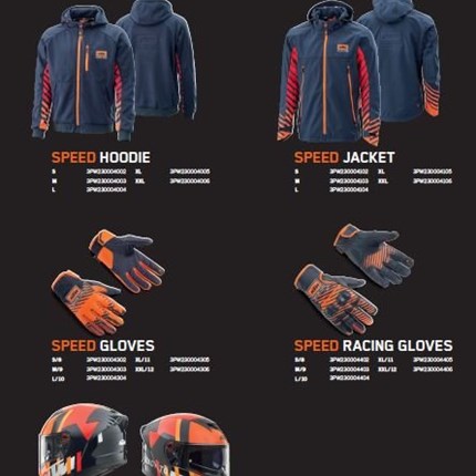 KTM SPEED RACIN TEAM KOLLEKTION 
Limitierte Kollektion mit Handschuhen, Hoodie, Jacke sowie ein speziell folierter Breaker Evo Helm. Ab sofort bei uns zu bes ... Weiter >>