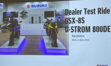 Suzuki Probefahrt-Event für die neue GSX-8S und die V-Strom 800DE