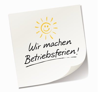 Betriebsurlaub vom 06.10. - 09.10.2016