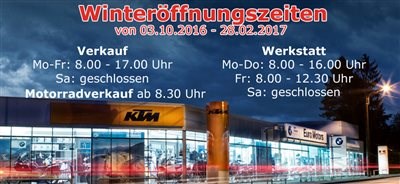 Winteröffnungszeiten Winteröffnungszeiten