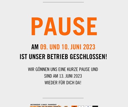 Geschlossen am 09. & 10.06.2023 Geschlossen am 09. & 10.06.2023