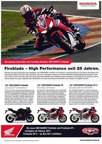 Die  neue CBR1000RR Fireblade Mod.2017 Live Bild 3: Die  neue CBR1000RR Fireblade Mod.2017 Live