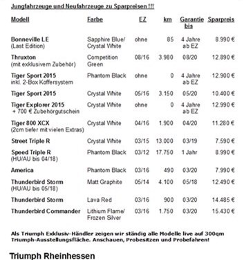 Jung- und Neufahrzeuge zu Sparpreisen !!!