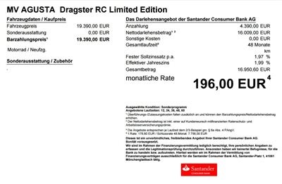 MV Agusta 1,99% Effekt.Jahresz. Weihnachts-Finanzierung vom 06.11.16 -24.11.2016 beim A.T.T.-Team! - Bild 6