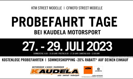 EXKLUSIVE PROBEFAHRT TAGE