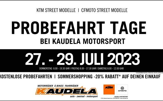 EXKLUSIVE PROBEFAHRT TAGE - Bild 1