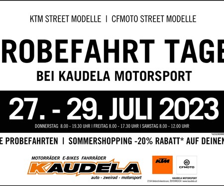 EXKLUSIVE PROBEFAHRT TAGE