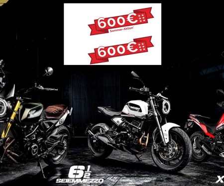 Mit der Moto Morini Sommer-Aktion sparen Sie glatte  600,-€ 