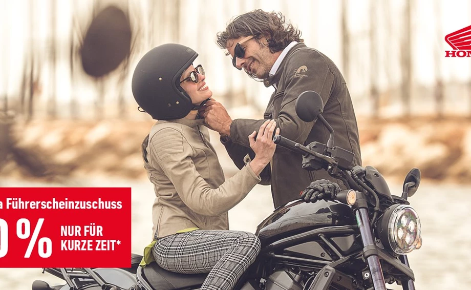 Honda Führerscheinzuschuss*.  Bild 1: Honda Führerscheinzuschuss*.