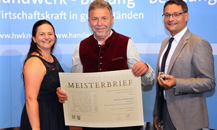 Goldener Meisterbrief für unseren Geschäftsführer Franz Kiermaier