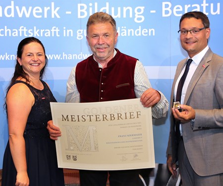 Goldener Meisterbrief für unseren Geschäftsführer Franz Kiermaier