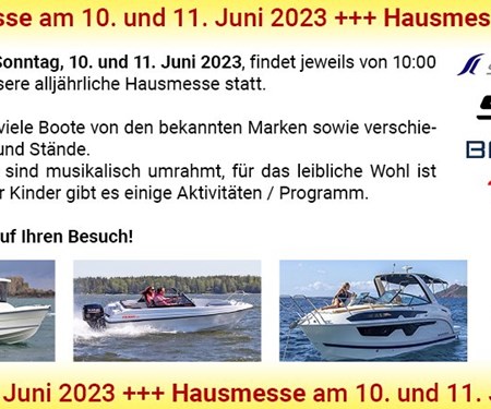 Hausmesse am 10. und 11. Juni 2023