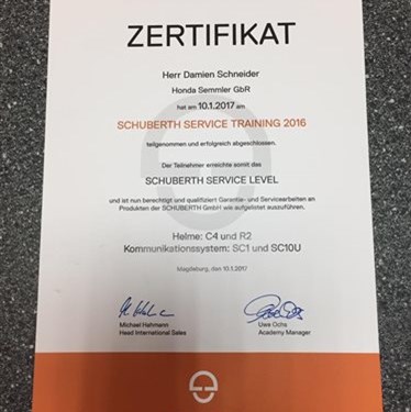 Honda Semmler - Schuberth Lehrgang