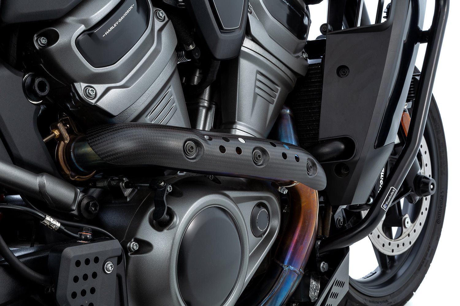 Wunderlich Krümmerschutz- und Hitzeschild für die Harley-Davidson Pan  America 1250 aus Carbon