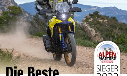 Suzuki V-Strom 800 DE gewinnt Alpenmasters 2023