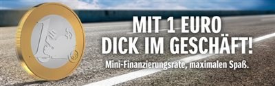 Mit 1,- Euro dick im Geschäft