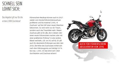 Honda Semmler - Führerschein Aktion 2017 - Bild 1