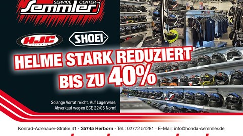 Honda Semmler - Motorradhelme stark reduziert