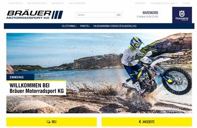 Neuer Husqvarna Webshop von Bräuer Motorradsport