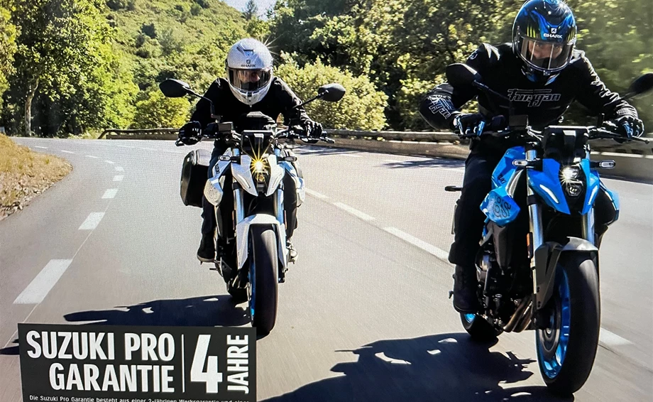 Jetzt alle Suzuki Motorräder ab 300ccm mit 4 Jahren Garantie Bild 1: Jetzt alle Suzuki Motorräder ab 300ccm mit 4 Jahren Garantie