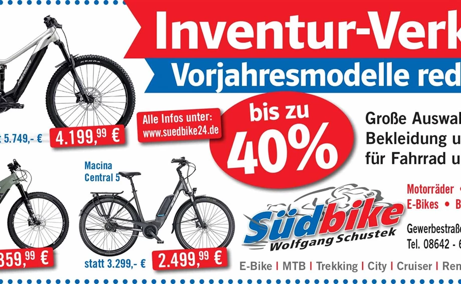 Inventurverkauf Fahrräder und e-Bikes stark Reduziert Bild 1: Inventurverkauf Fahrräder und e-Bikes stark Reduziert