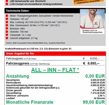 ALL - IN - FLAT (DREI IN EINEM) für alle NC - Modelle, auch ohne Anzahlung ! - Bild 2