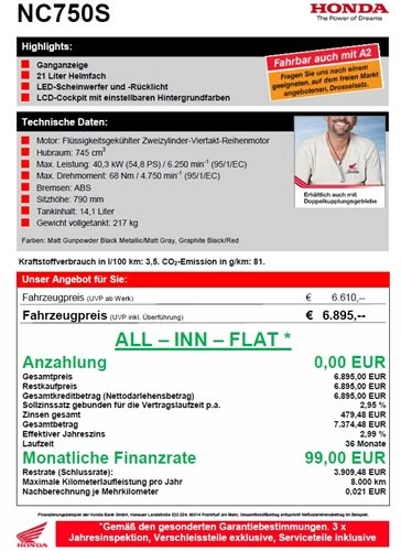 ALL - IN - FLAT (DREI IN EINEM) für alle NC - Modelle, auch ohne Anzahlung ! Bild 2: ALL - IN - FLAT (DREI IN EINEM) für alle NC - Modelle, auch ohne Anzahlung !