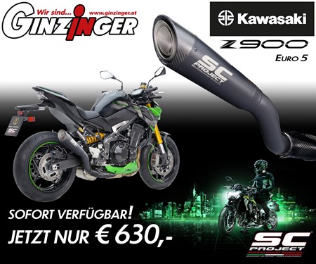 Kawasaki Z900 und SC Project Aktion ab 630,-   Kawasaki Z900 und SC Project Aktion ab 630,-