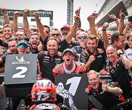 APRILIA MAKES HISTORY AT BARCELONA APRILIA MAKES HISTORY AT BARCELONA