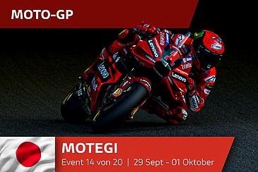 MotoGP – Motegi: Platz 2 und 3 für Bagnaia im Regen, Martin gewinnt beide Rennen!