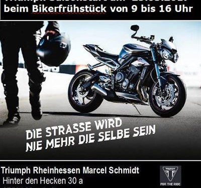 Saisonstart mit der neuen Street Triple am 25.03.2017 bei Triumph Rheinhessen