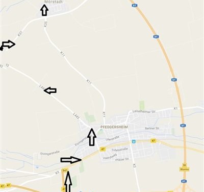 Umleitung wegen Sperrung der Autobahnabfahrt!