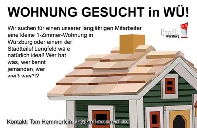 WOHNUNG GESUCHT in WÜ! 