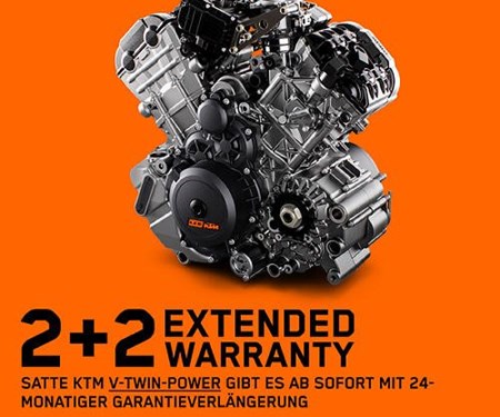 KTM 2 + 2 GARANTIEVERLÄNGERUNG FÜR BIG V-TWIN-POWER