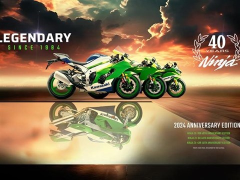 Kawasaki enthüllt anlässlich des 40-jährigen Jubiläums der Ninja-Modellreihe aufregende Special Editions für das Jahr 2024!