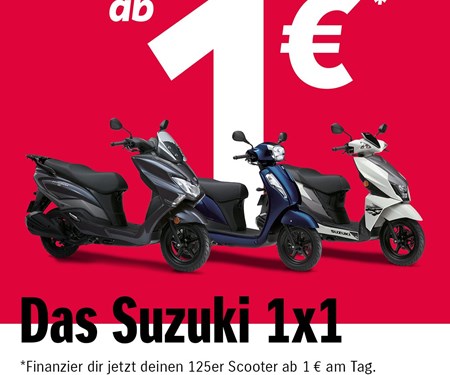 SUZUKI 1X1 Suzuki 125er Roller Sonderfinanzierung ab 1 € pro Tag