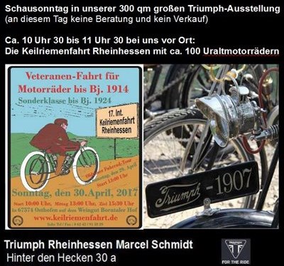 Schausonntag mit Keilriemenfahrt