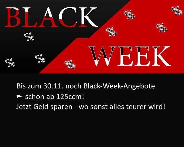 BLACK WEEK ANGEBOT BIS 30.11.