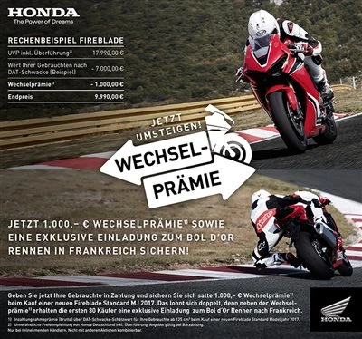 Honda Semmler - Fire Blade Aktion Bild 1: Honda Semmler - Fire Blade Aktion