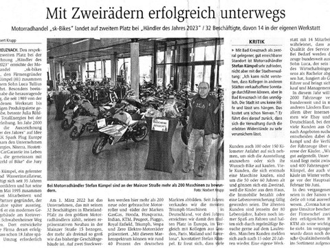 Bericht in der "Allgemeine Zeitung" vom 28.11.2023