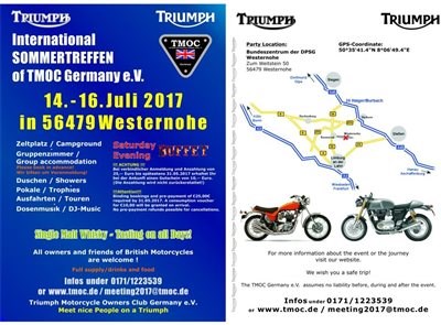 Internationales Sommertreffen des TMOC Germany e.V in Westernohe