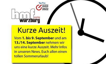 Betriebsruhe bis 09.09.2024