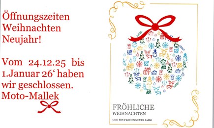 Öffnungszeiten zu Weihnachten