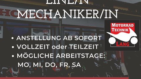 MECHANIKER/IN GESUCHT