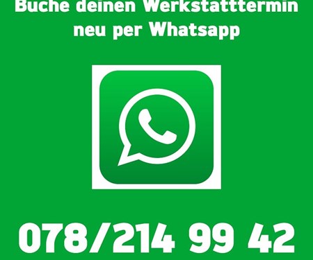 Unsere Werkstatt ist neu per Whatsapp erreichbar.