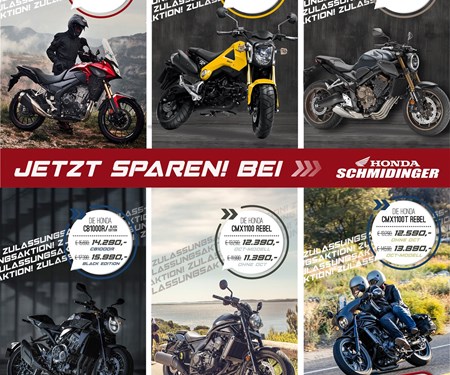 Honda Zulassungsaktion verlängert bis 31.3.2024