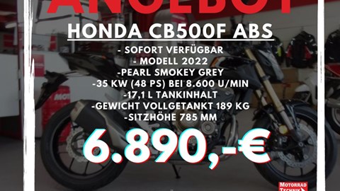 SONDERANGEBOT Honda CB500F Modell 2022 Neufahrzeug !!!