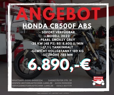 SONDERANGEBOT Honda CB500F Modell 2022 Neufahrzeug !!!