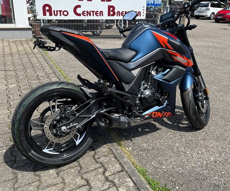 Zontes 125 U mit ABS und 15 PS in tollem blau/orange